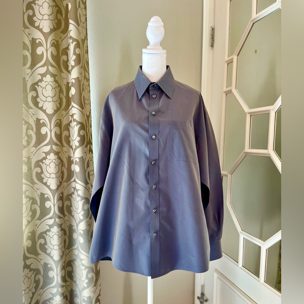 Kenneth Cole Men’s Gray Blue Dress Shirt - L